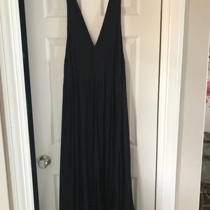 Free People black cotton maxi dress- M/L